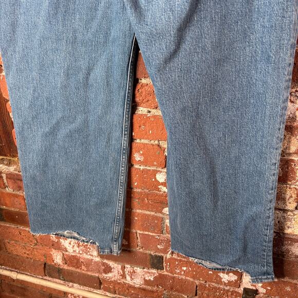 Abercrombie & Fitch The '90s Relaxed Jean High Rise Sz 34 18s Medium Wash Denim - Picture 14 of 14